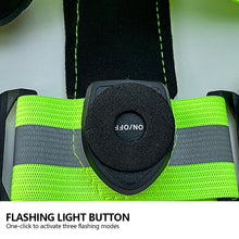 Load image into Gallery viewer, LED Riding Running Vest USB Rechargeable Adjustable Reflective Security Vest Night Running Clothing High Visibility Elastic Band