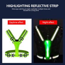 Load image into Gallery viewer, LED Riding Running Vest USB Rechargeable Adjustable Reflective Security Vest Night Running Clothing High Visibility Elastic Band