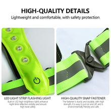 Load image into Gallery viewer, Night Running Riding LED Safety Reflective Adjustable Vests Highlight Lightweight Safety Straps Biking Cycling Equipment