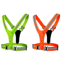 Load image into Gallery viewer, Night Running Riding LED Safety Reflective Adjustable Vests Highlight Lightweight Safety Straps Biking Cycling Equipment