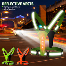 Load image into Gallery viewer, Night Running Riding LED Safety Reflective Adjustable Vests Highlight Lightweight Safety Straps Biking Cycling Equipment