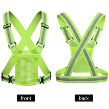 Load image into Gallery viewer, Outdoor Night Running Reflective Strap with Storage Bag Reflective Vest Reflective Belt Strap Reflective Clothing Cycling Reflective Vest