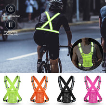 Load image into Gallery viewer, Outdoor Night Running Reflective Strap with Storage Bag Reflective Vest Reflective Belt Strap Reflective Clothing Cycling Reflective Vest
