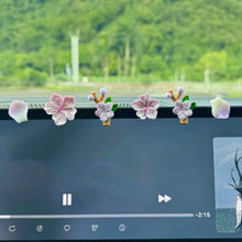 Load image into Gallery viewer, Car Interior Center Console Peach Blossom Decoration Ornaments Cute Pink Flower for Vehicle Dirt Electric Bike Ornaments