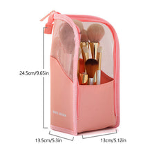 Load image into Gallery viewer, Portable Makeup Brush Storage Bag Waterproof Oxford Fabric Mesh Cosmetic Brush Lipstick Eyebrow Pencil Holder Organizer Pouch Beauty Accessory
