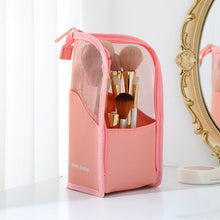 Load image into Gallery viewer, Portable Makeup Brush Storage Bag Waterproof Oxford Fabric Mesh Cosmetic Brush Lipstick Eyebrow Pencil Holder Organizer Pouch Beauty Accessory