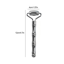 Load image into Gallery viewer, Stainless Steel Gua Sha Board Massage Scraper Board Half-Rolling Wheel Massage Facial Scraping Firming Lifting Massage Board Face Neck Body Massage Tool