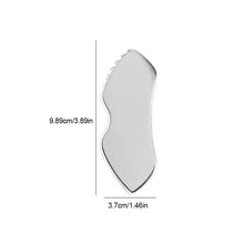 Load image into Gallery viewer, Stainless Steel Gua Sha Board Massage Scraper Board Half-Rolling Wheel Massage Facial Scraping Firming Lifting Massage Board Face Neck Body Massage Tool