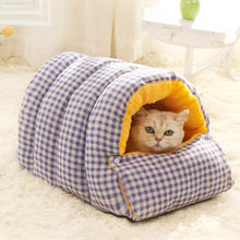 Load image into Gallery viewer, Thermal Cat Bed Winter Sleeping Bag for Cats Burrow Design Snug Hideaway Plush Warmth Cave For Kitty &Cats Pet Supplies House Pet Products