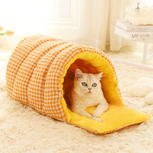 Load image into Gallery viewer, Thermal Cat Bed Winter Sleeping Bag for Cats Burrow Design Snug Hideaway Plush Warmth Cave For Kitty &Cats Pet Supplies House Pet Products