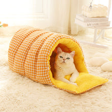 Load image into Gallery viewer, Thermal Cat Bed Winter Sleeping Bag for Cats Burrow Design Snug Hideaway Plush Warmth Cave For Kitty &Cats Pet Supplies House Pet Products