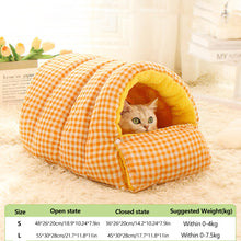 Load image into Gallery viewer, Thermal Cat Bed Winter Sleeping Bag for Cats Burrow Design Snug Hideaway Plush Warmth Cave For Kitty &Cats Pet Supplies House Pet Products