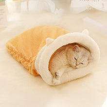 Load image into Gallery viewer, Thermal Cat Bed Winter Sleeping Bag for Cats Burrow Design Snug Hideaway Plush Warmth Cave For Kitty &Cats Pet Supplies House Pet Products