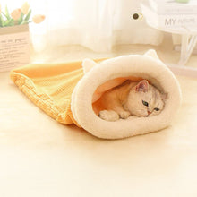 Load image into Gallery viewer, Thermal Cat Bed Winter Sleeping Bag for Cats Burrow Design Snug Hideaway Plush Warmth Cave For Kitty &Cats Pet Supplies House Pet Products
