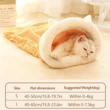 Load image into Gallery viewer, Thermal Cat Bed Winter Sleeping Bag for Cats Burrow Design Snug Hideaway Plush Warmth Cave For Kitty &Cats Pet Supplies House Pet Products