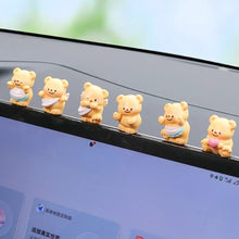 Load image into Gallery viewer, Car Interior Center Console Navigator Screen Little Bear Decoration Ornaments Cute Doll Home Car Ornaments
