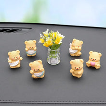 Load image into Gallery viewer, Car Interior Center Console Navigator Screen Little Bear Decoration Ornaments Cute Doll Home Car Ornaments