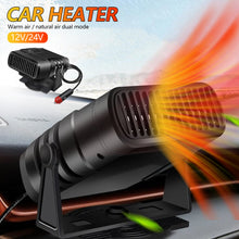 Load image into Gallery viewer, 12V 360 Degree Adjustable Car Heater Portable Electric Quiet Vehicle Small Space Thermostat 2 Level Temperature 12V 24V Car Heater