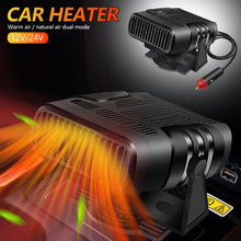Load image into Gallery viewer, 12V 360 Degree Adjustable Car Heater Portable Electric Quiet Vehicle Small Space Thermostat 2 Level Temperature 12V 24V Car Heater