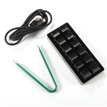 Load image into Gallery viewer, 12 Keys Mini Mechanical Gaming Keyboard One Handed Keypad USB-C Wired Keypad Programmable and Hot Swappable Keyboard