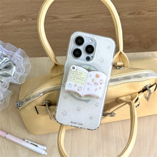 Load image into Gallery viewer, Korean Cute 3D Book Makeup Mirror For Magsafe Griptok Holder Phone Finger Ring Stand Support For iPhone Girl Bracket