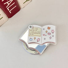Load image into Gallery viewer, Korean Cute 3D Book Makeup Mirror For Magsafe Griptok Holder Phone Finger Ring Stand Support For iPhone Girl Bracket