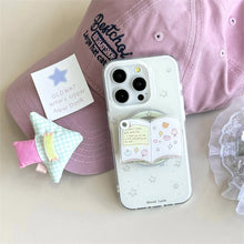 Load image into Gallery viewer, Korean Cute 3D Book Makeup Mirror For Magsafe Griptok Holder Phone Finger Ring Stand Support For iPhone Girl Bracket