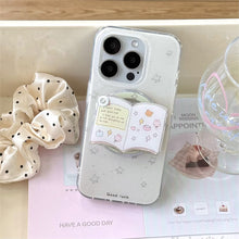 Load image into Gallery viewer, Korean Cute 3D Book Makeup Mirror For Magsafe Griptok Holder Phone Finger Ring Stand Support For iPhone Girl Bracket