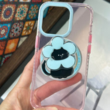 Load image into Gallery viewer, INS Cute Cartoon Scarf Kitten For Magsafe Griptok Holder Phone Finger Ring Stand Support For iPhone 16 Samsung Girl Bracket