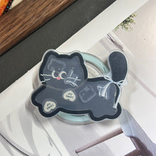 Load image into Gallery viewer, INS Cute Cartoon Scarf Kitten For Magsafe Griptok Holder Phone Finger Ring Stand Support For iPhone 16 Samsung Girl Bracket