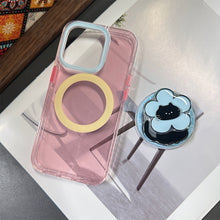 Load image into Gallery viewer, INS Cute Cartoon Scarf Kitten For Magsafe Griptok Holder Phone Finger Ring Stand Support For iPhone 16 Samsung Girl Bracket