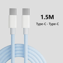 Load image into Gallery viewer, C to C Fast Charging PD 60W Mobile Phone Date Cable For Iphone15 Android Samsung Huawei Type C Braided Charger Cable