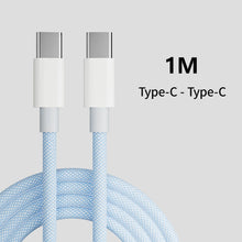 Load image into Gallery viewer, C to C Fast Charging PD 60W Mobile Phone Date Cable For Iphone15 Android Samsung Huawei Type C Braided Charger Cable