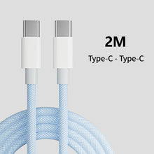 Load image into Gallery viewer, C to C Fast Charging PD 60W Mobile Phone Date Cable For Iphone15 Android Samsung Huawei Type C Braided Charger Cable