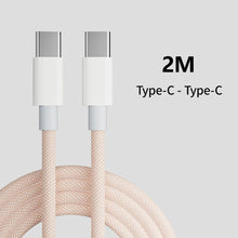 Load image into Gallery viewer, C to C Fast Charging PD 60W Mobile Phone Date Cable For Iphone15 Android Samsung Huawei Type C Braided Charger Cable