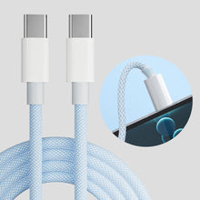 Load image into Gallery viewer, C to C Fast Charging PD 60W Mobile Phone Date Cable For Iphone15 Android Samsung Huawei Type C Braided Charger Cable