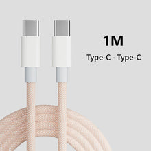 Load image into Gallery viewer, C to C Fast Charging PD 60W Mobile Phone Date Cable For Iphone15 Android Samsung Huawei Type C Braided Charger Cable