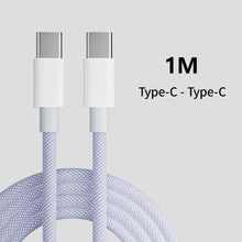 Load image into Gallery viewer, C to C Fast Charging PD 60W Mobile Phone Date Cable For Iphone15 Android Samsung Huawei Type C Braided Charger Cable