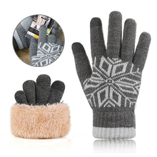 Load image into Gallery viewer, Autumn Winter Motorcycle Gloves Double-layer Touch Screen Thick Velvet Knit Outdoor Motorcycle Accessories Cold Resistant Gloves