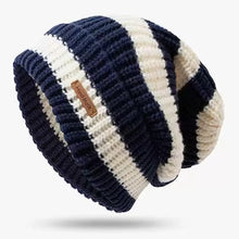 Load image into Gallery viewer, Striped Beanie Winter Hats For Women Knitted Retro Thickened Warm Baggy Cap Trendy Windproof Ear Protect Bonnet Female