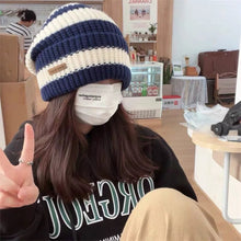 Load image into Gallery viewer, Striped Beanie Winter Hats For Women Knitted Retro Thickened Warm Baggy Cap Trendy Windproof Ear Protect Bonnet Female