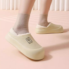 Load image into Gallery viewer, Women's Slippers Winter Soft New Style Heeled Indoor Home Thick Sole Non-Slip Fleece Lined Warm Slippers for Women