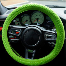 Load image into Gallery viewer, Car Silicone Grip Steering Wheel Cover Car Handle Cover Texture Silicone Protective Cover Tuning Interior Accessories