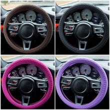 Load image into Gallery viewer, Car Silicone Grip Steering Wheel Cover Car Handle Cover Texture Silicone Protective Cover Tuning Interior Accessories