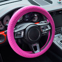 Load image into Gallery viewer, Car Silicone Grip Steering Wheel Cover Car Handle Cover Texture Silicone Protective Cover Tuning Interior Accessories
