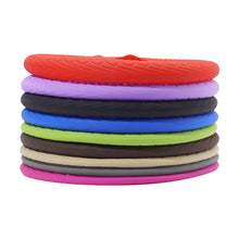 Load image into Gallery viewer, Car Silicone Grip Steering Wheel Cover Car Handle Cover Texture Silicone Protective Cover Tuning Interior Accessories