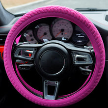Load image into Gallery viewer, Car Silicone Grip Steering Wheel Cover Car Handle Cover Texture Silicone Protective Cover Tuning Interior Accessories