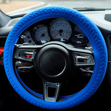 Load image into Gallery viewer, Car Silicone Grip Steering Wheel Cover Car Handle Cover Texture Silicone Protective Cover Tuning Interior Accessories