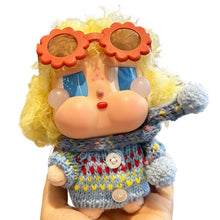 Load image into Gallery viewer, Knitted Sweater Scarf Dress Shoes Set For CRYBABY Doll Labubu 17cm Doll Christmas Outfit Accessories