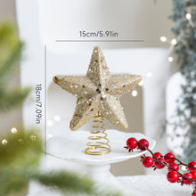 Load image into Gallery viewer, Christmas Tree Topper Glittering Five-Pointed Star Treetop Topper Xmas Tree Decor Ornament Christmas Decorations for Tree